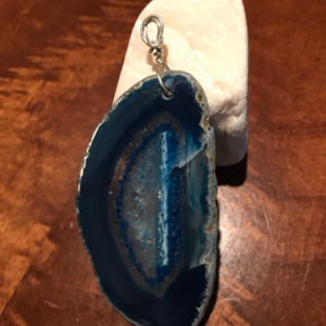 Blue Agate Stone Pendant